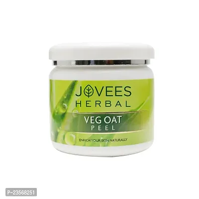 Jovees Herbal Veg Oat Face Peel Removes Acne Pimple and Tanning | with Almond Powder and Wheat Grain 100g-thumb0