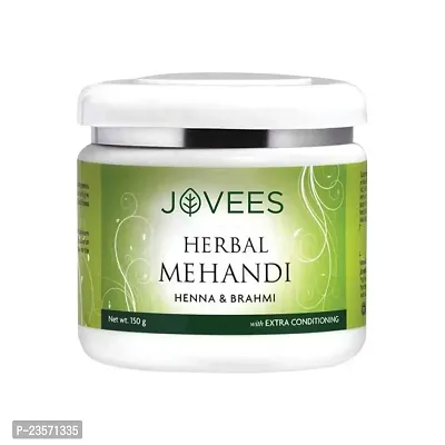 Jovees Herbal Mehandi for Natural Color | 100% Herbal with Henna  Brahmi- 150 g-thumb0