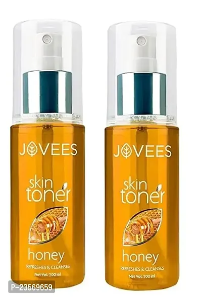 Jovees Herbal Honey Skin Toner with 100% Natural Ingredients | Cleanses  Moisturises | Pore Tightening | For Dry or Combination Skin 200ML Each (Pack of 2)