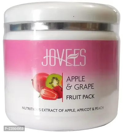 Jovees Herbal Apple  Grape Fruit Pack | With Apple, Apricot  Peach Extracts | For Uneven Skin Tone | For All Skin Types | 400gm