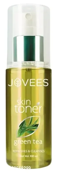 Jovees Herbal Green Tea Skin Toner with 100% Natural Ingredients | Cleanses  Moisturises | Pore Tightening | For Oily, Acne Prone Skin | Paraben  Alcohol Free | 100ml