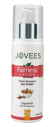 Jovees Herbal Sunscreen Fairness Lotion SPF 25 | For Women/Men | UV Protection, Water Resistant, Brightening and Moisturizing Lotion | Paraben and Alcohol Free | 100ML-thumb0