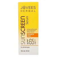 Jovees Sunscreen Face Serum SPF 65 with Green tea, Carrot and Sunflower extract, Broad spectrum Sun protection, Light weight  Water Resistant- For Oily  Acne Prone Skin - 30ml-thumb1
