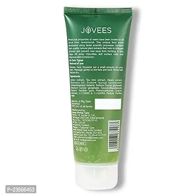 Jovees Herbal Neem Face Wash For All Skin Types ndash; Natural Cleanser for Acne and Pimples ndash; Paraben  Alcohol Free, 120 ML (Pack of 3)-thumb2