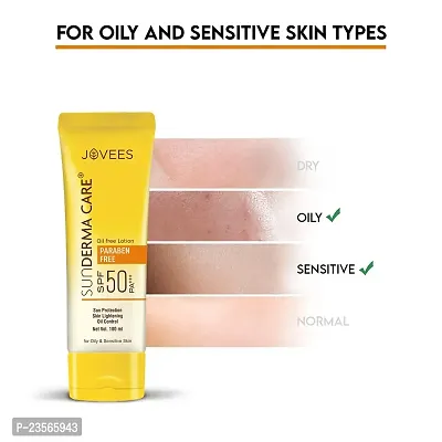 Jovees Herbal Sun Derma Care Lotion SPF 50 PA+++ Broad Spectrum | Oil Free | Quick Absorption | Lightweight |UVA  UVB Protection | For oily and sensitive skin | Paraben And Alcohol Free | 100ML-thumb5
