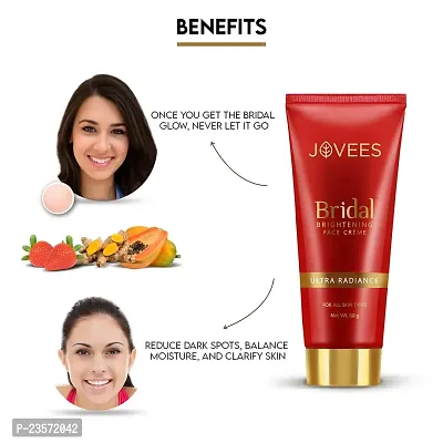 Jovees Herbal Bridal Face Cream | For Natural Glow and Brightness | Ultra Radiance, Hydrated and Flawless skin |Daily Use | For All Skin Types | Paraben and Alcohol Free | 60 GM-thumb5