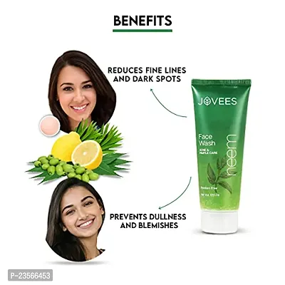 Jovees Herbal Neem Face Wash For All Skin Types ndash; Natural Cleanser for Acne and Pimples ndash; Paraben  Alcohol Free, 120 ML (Pack of 3)-thumb4