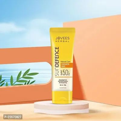 Jovees Herbal Sun Defence Cream SPF 50 | Broad Spectrum PA+++ | UVA/UVB Protection | Lightweight | Quick Absorption | For All Skin Types 100G-thumb3