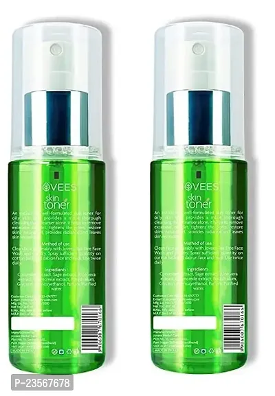 Jovees Herbal Cucumber Skin Toner | Toner for Oily, Sensitive and Acne Prone Skin | Pore Tightening and Glowing Skin| 100% Natural | For Normal to Oily Skin 200 ML Each (Pack of 2)-thumb2