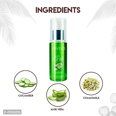 Jovees Herbal Cucumber Skin Toner | Toner for Oily  Acne Prone Skin | Cleansing Hydrating And Pore Tightening | 100% Natural | Paraben  Alcohol Free | 100 ml-thumb3