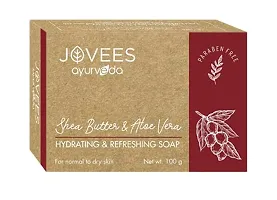 Jovees Herbal Orange Peel  Honey Soap 100 g, Basil Turmeric Anti Bacterial 100 g, Cinnamon  Neem Anti Acne Face Bar 75 g, Shea Butter  Aloe Vera Hydrating 100 g Soap Combo 4-thumb4