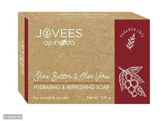 Jovees Herbal Orange Peel  Honey Soap 100 g, Basil Turmeric Anti Bacterial 100 g, Cinnamon  Neem Anti Acne Face Bar 75 g, Shea Butter  Aloe Vera Hydrating 100 g Soap Combo 4-thumb5