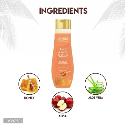 Jovees Herbal Honey  Apple Conditioning Shampoo | With Peach And Aloe Vera Extracts | For Dry And Rough Hair | 300 ml-thumb5