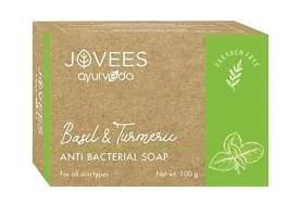 Jovees Herbal Orange Peel  Honey Soap 100 g, Basil Turmeric Anti Bacterial 100 g, Cinnamon  Neem Anti Acne Face Bar 75 g, Shea Butter  Aloe Vera Hydrating 100 g Soap Combo 4-thumb3