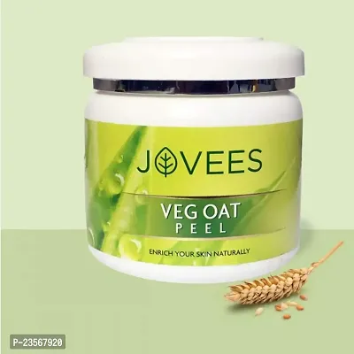 Jovees Veg Oat Face Peel Removes Acne Pimple and Tanning | with Almond Powder and Wheat Grain 250g-thumb5