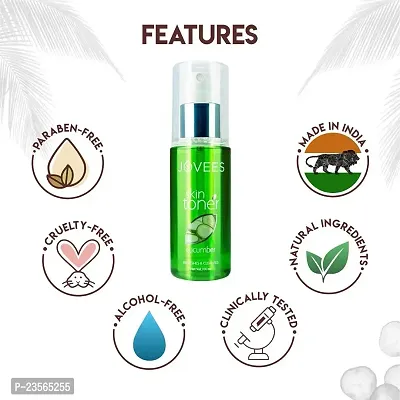 Jovees Herbal Cucumber Skin Toner | Toner for Oily  Acne Prone Skin | Cleansing Hydrating And Pore Tightening | 100% Natural | Paraben  Alcohol Free | 100 ml-thumb4