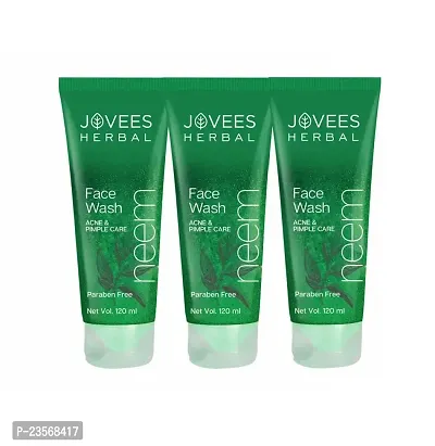 Jovees Neem Face wash 120 ml (pack of 3)-thumb0