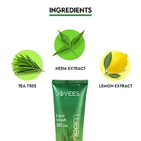 Jovees Herbal Neem Face Wash For All Skin Types ndash; Natural Cleanser for Acne and Pimples ndash; Paraben  Alcohol Free, 120 ML (Pack of 3)-thumb2