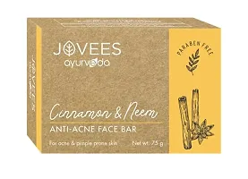 Jovees Herbal Orange Peel  Honey Soap 100 g, Basil Turmeric Anti Bacterial 100 g, Cinnamon  Neem Anti Acne Face Bar 75 g, Shea Butter  Aloe Vera Hydrating 100 g Soap Combo 4-thumb2