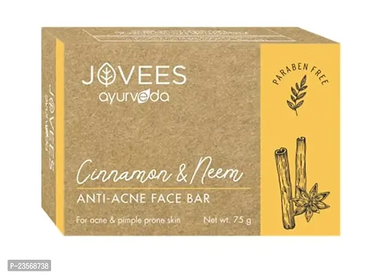 Jovees Herbal Orange Peel  Honey Soap 100 g, Basil Turmeric Anti Bacterial 100 g, Cinnamon  Neem Anti Acne Face Bar 75 g, Shea Butter  Aloe Vera Hydrating 100 g Soap Combo 4-thumb3