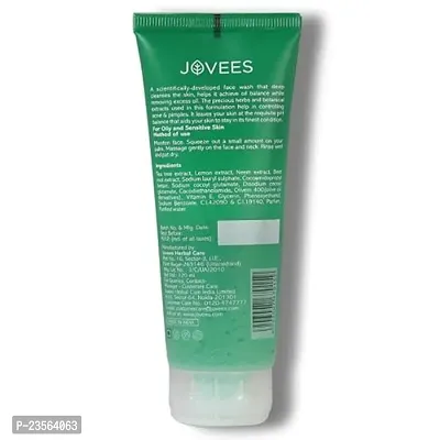 JOVEES Tea Tree Oil Control Face Wash, Green, 120 ml-thumb3