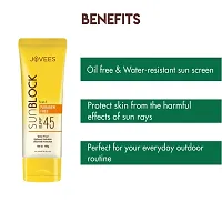 Jovees Herbal Sun Block Sunscreen SPF 45 | For Dry Skin | Lightweight And Water Proof | UVA/UVB Protection, Moisturization| Paraben and Alcohol Free | For Women/Men | 100GM-thumb4