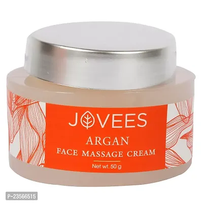 Jovees Herbal Argan Oil Face Massage Cream With Papaya Enzyme For Normal To Dry Skin 50G-thumb0