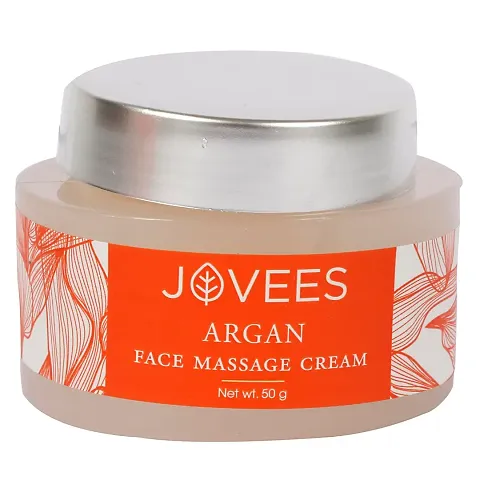 Jovees Herbal Argan Oil Face Massage Cream With Papaya Enzyme For Normal To Dry Skin 50G