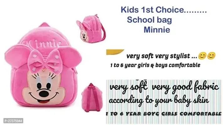 Kids Bag With Free Water Bottle Kids Soft Cartoon Animal Velvet Plush School Backpack Bag for 2 to 5 Years Baby/Boys/Girls Nursery, Preschool, Picnic-thumb5