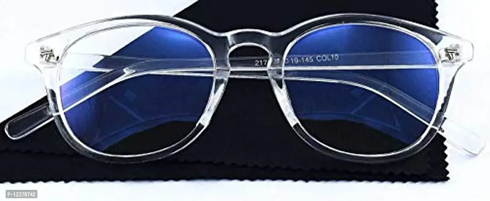 Transparent Blue Light Blocking Glasses, Computer Reading/Gaming/TV/Phones Glasses for Women Men, Anti Eyestrain  UV Glare-thumb0