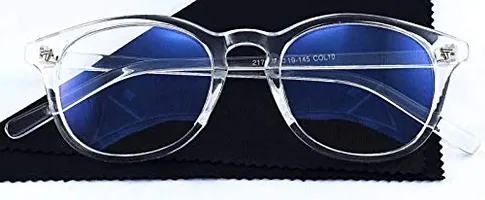 Transparent Blue Light Blocking Glasses, Computer Reading/Gaming/TV/Phones Glasses for Women Men, Anti Eyestrain  UV Glare