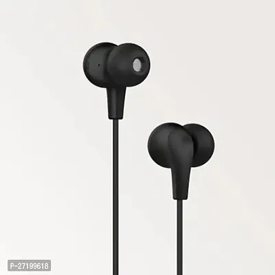 Stylish Black In-ear Wired - 3.5 MM Single Pin Headphones