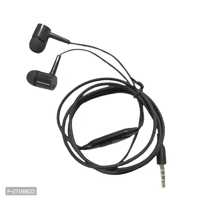 Stylish Black In-ear Wired - 3.5 MM Single Pin Headphones-thumb0