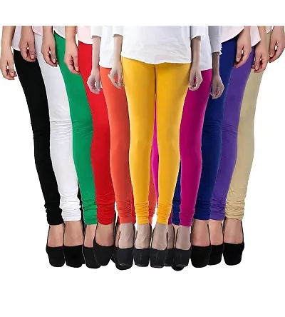 Classic Blend Solid Leggings for Women, Pack of