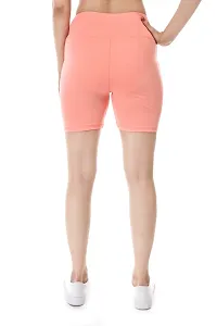 Trendy Polyester yoga short for women Pink-thumb4