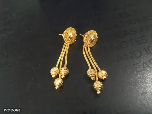 Beautiful Gold plated 3Dana fall earring