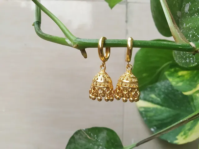 plated jhumki bali