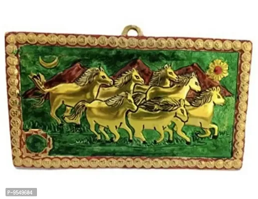Horse painting with Vastu Yantra Wall Hanging Horse painting Vastu Showpiece decorative Showpiece-thumb0