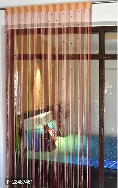 Stylish Polyester Striped Door Curtains