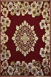 Luxurious Attractive Floral Self Design Cotton 4 Seater Center Table Cover-thumb1