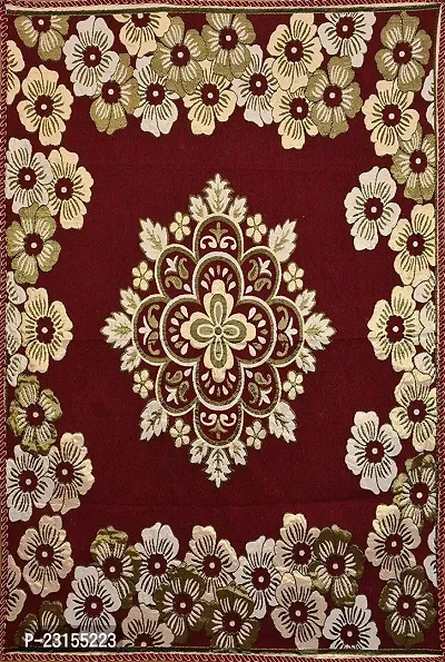 Luxurious Attractive Floral Self Design Cotton 4 Seater Center Table Cover-thumb2