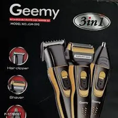 Geemy GM 6616 3in1 Hair Trimmer,Nose Trimmer  Shaver