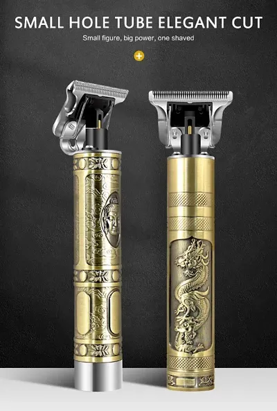 Premium Gold Metal Hair Trimmer, Drag/ Beard Trimmer Combo For Men