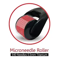 Derma Roller System with 540 Titanium Alloy Micro Needles 0.5 mm | Suitable for Beard Also | Reduces Hair Fall | Stimulates Hair Follicles | Easy to use | Safe  Effective-thumb2