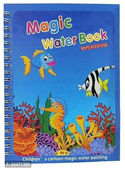 Magic Water Book for Kids for Children Reusable Book With 1 Pen (Theme 3) (Pack of 1)-thumb0