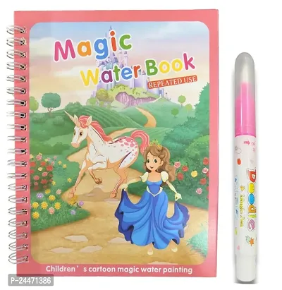 Magic Water Book for Kids for Children Reusable Book With 1 Pen (Theme 6) (Pack of 1)-thumb0