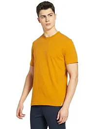 Athleisure Men's Regular Fit cotton T-Shirt (Yellow)-thumb3