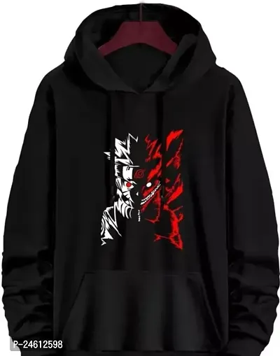 Stylish Black Cotton Hoodies For Men