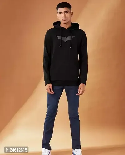 Stylish Black Cotton Hoodies For Men