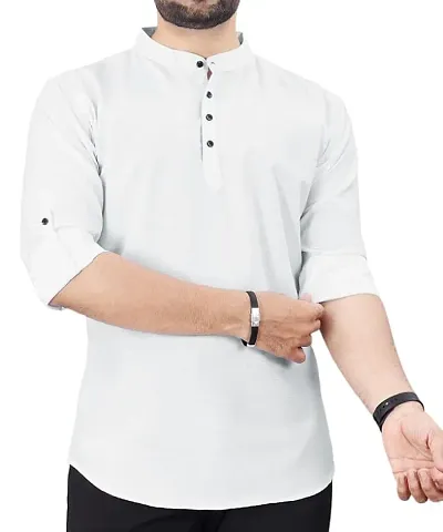 Reliable Solid Short Length Kurta For Men